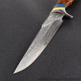 The maple damascus fixed blade 27CM-Romance of Men
