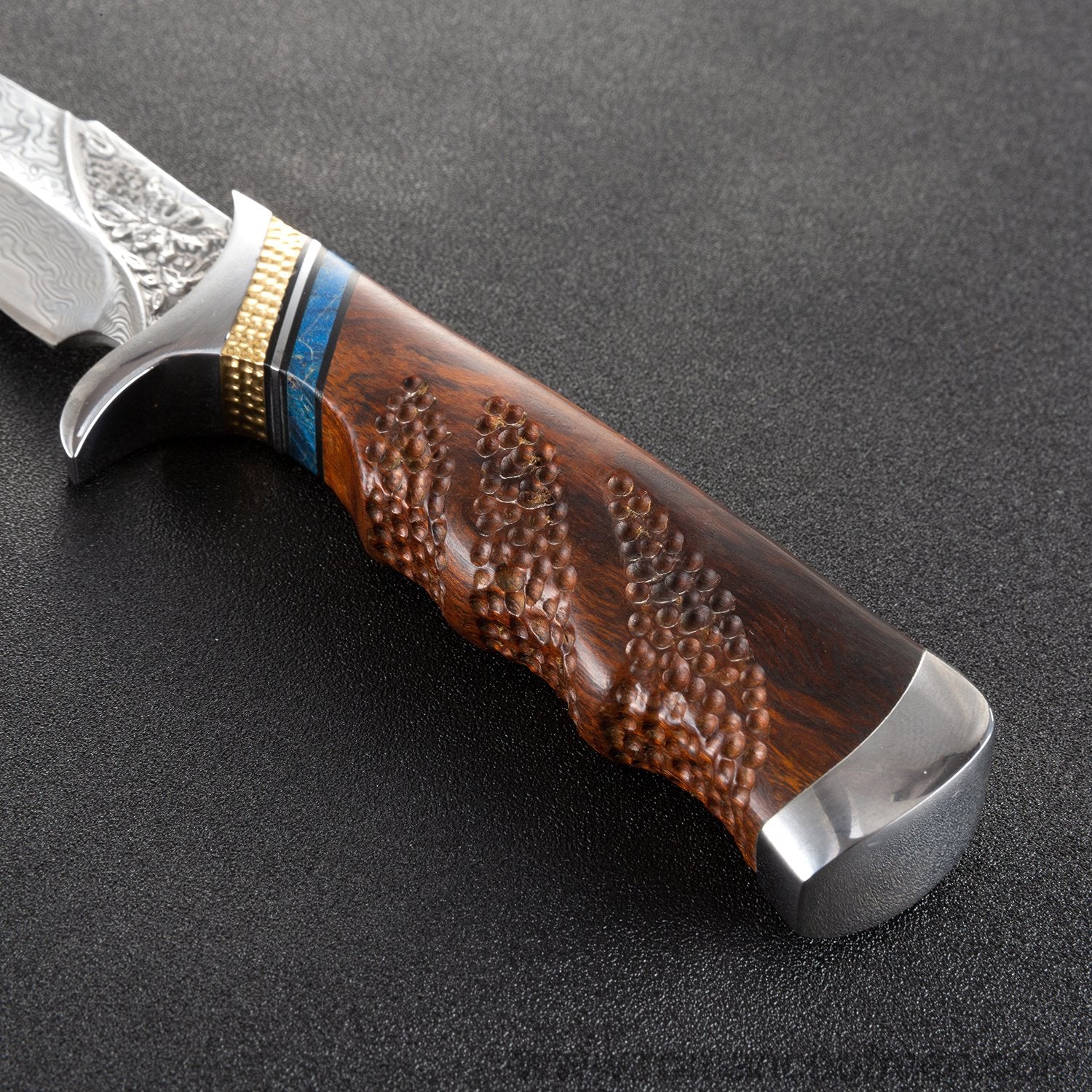 The maple damascus fixed blade 27CM-Romance of Men