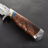 The maple damascus fixed blade 27CM-Romance of Men