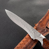 The Snake Spirit Damascus steel fixed blade 22CM-Romance of Men