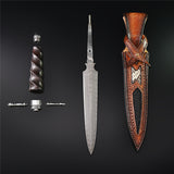 The Cross Damascus Steel Fixed Blade
