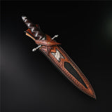 The Cross Damascus Steel Fixed Blade