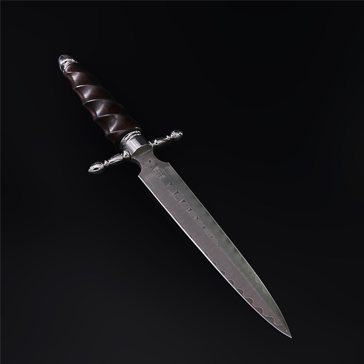 The Cross Damascus Steel Fixed Blade