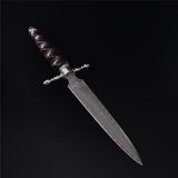 The Cross Damascus Steel Fixed Blade