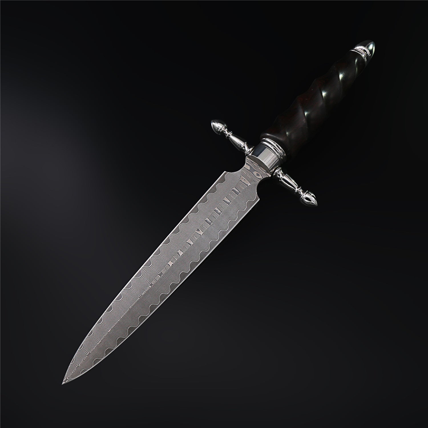 The Cross Damascus Steel Fixed Blade