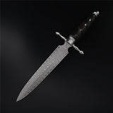 The Cross Damascus Steel Fixed Blade