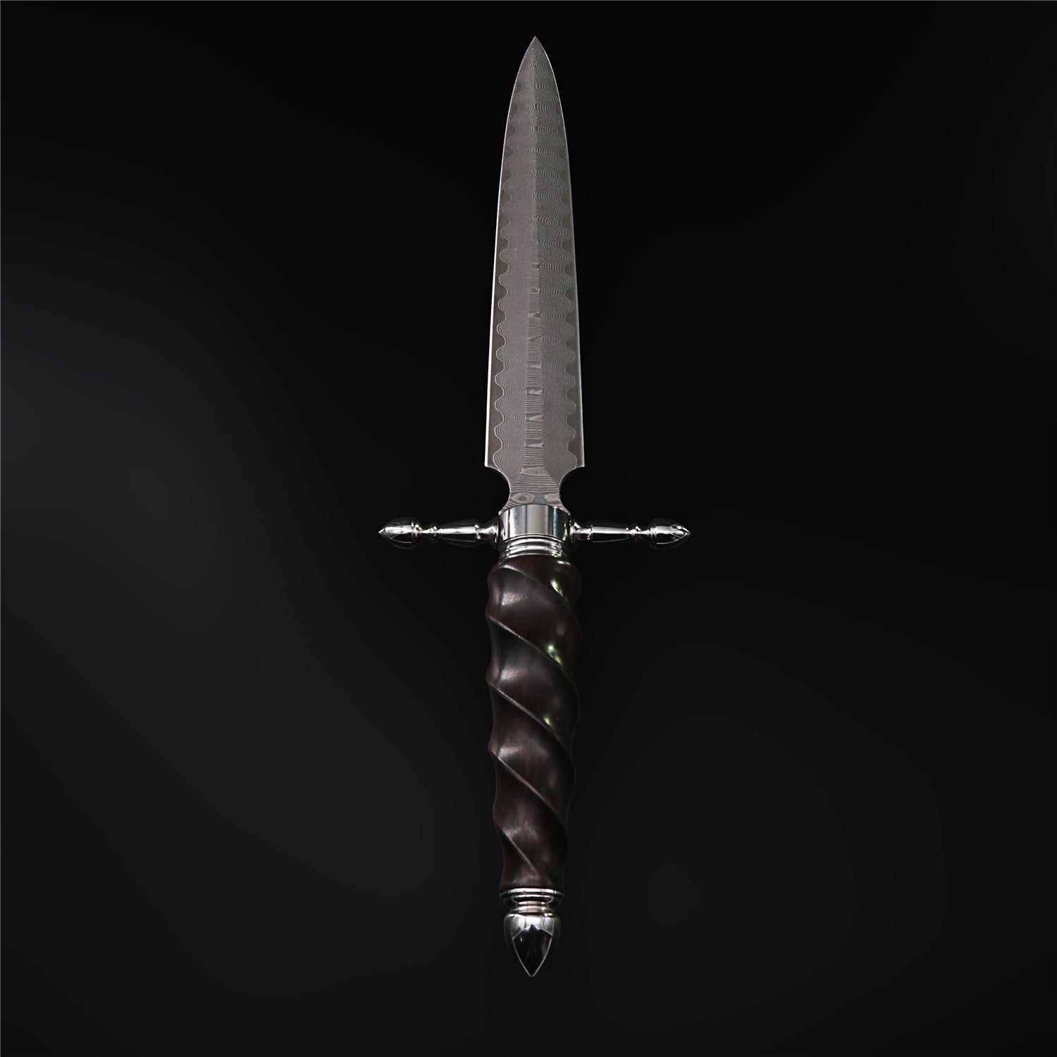 The Cross Damascus Steel Fixed Blade