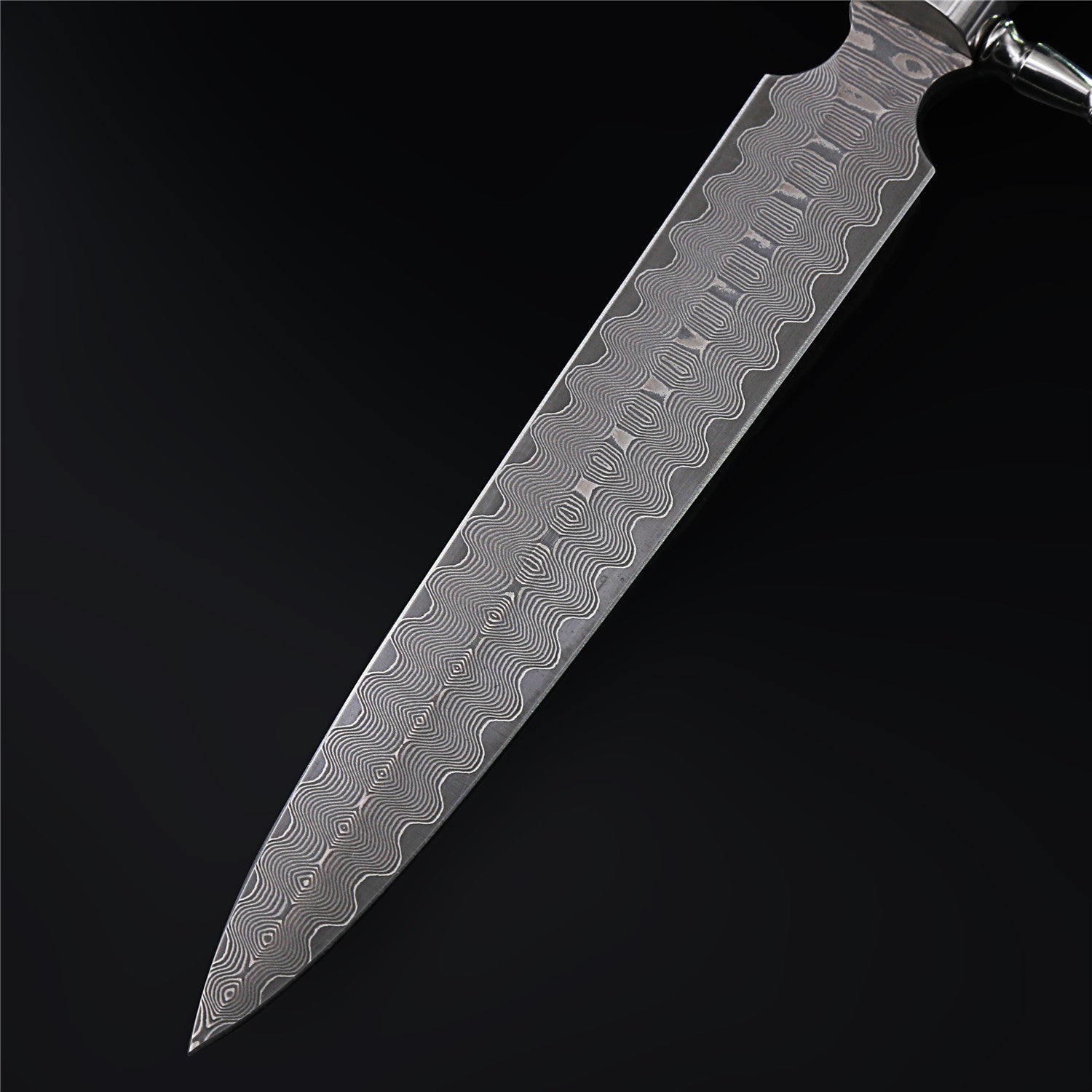 The Cross Damascus Steel Fixed Blade