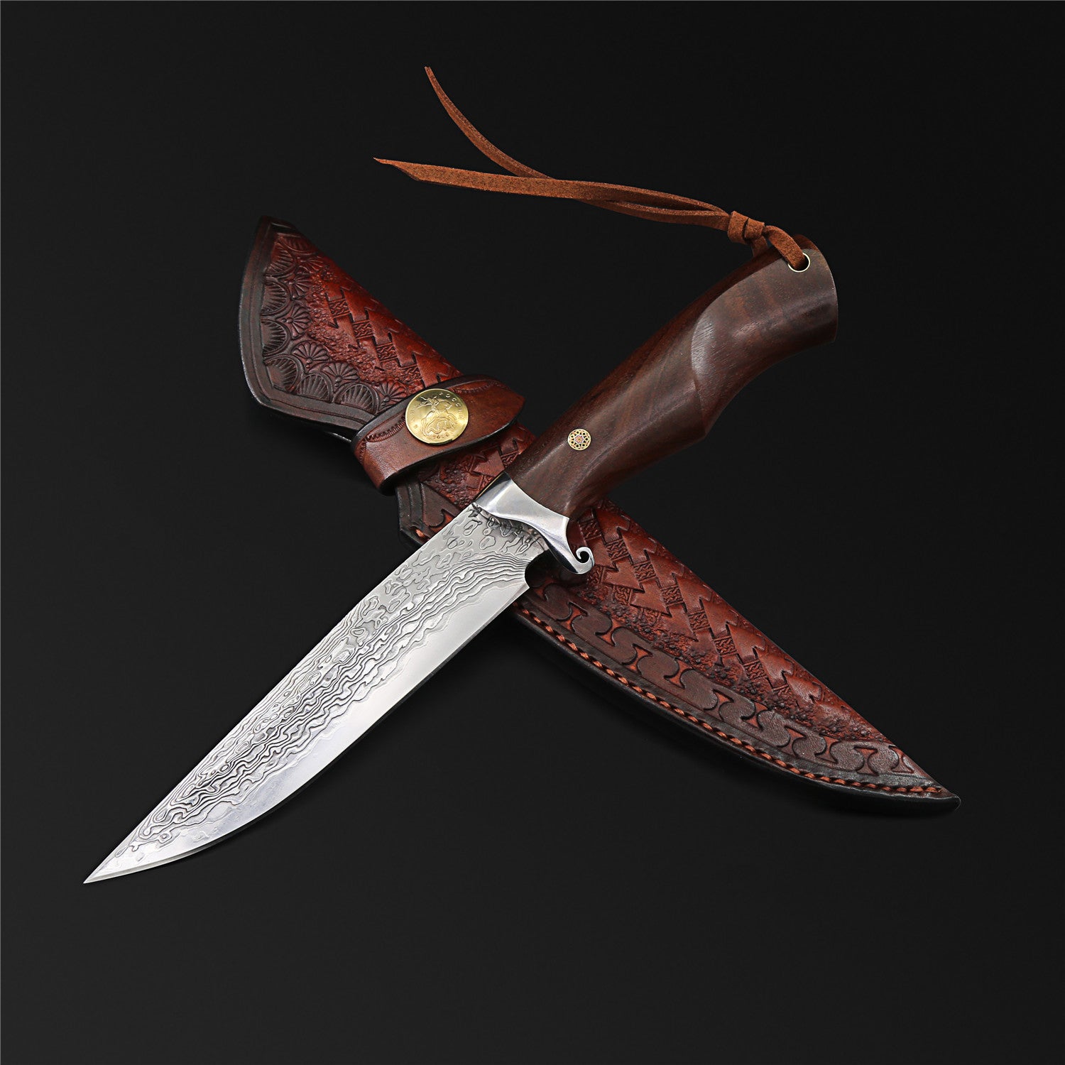 The Conqueror Damascus Steel Fixed Blade