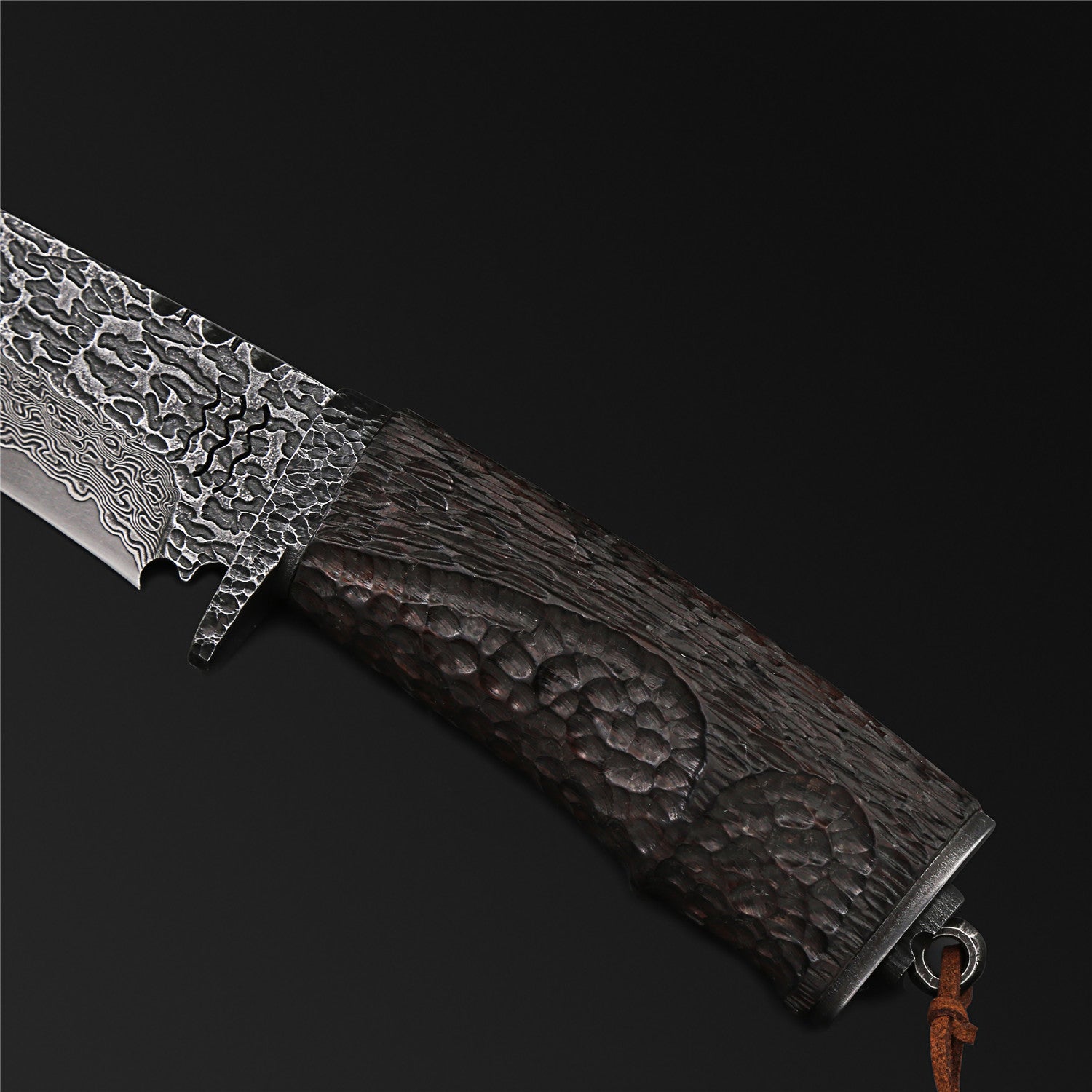 The Dark Warrior Damascus Steel Fixed Blade