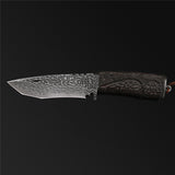 The Dark Warrior Damascus Steel Fixed Blade