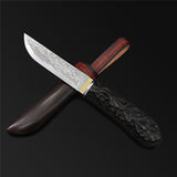 The Black Tortoise Damascus Steel Fixed Blade