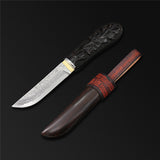 The Black Tortoise Damascus Steel Fixed Blade