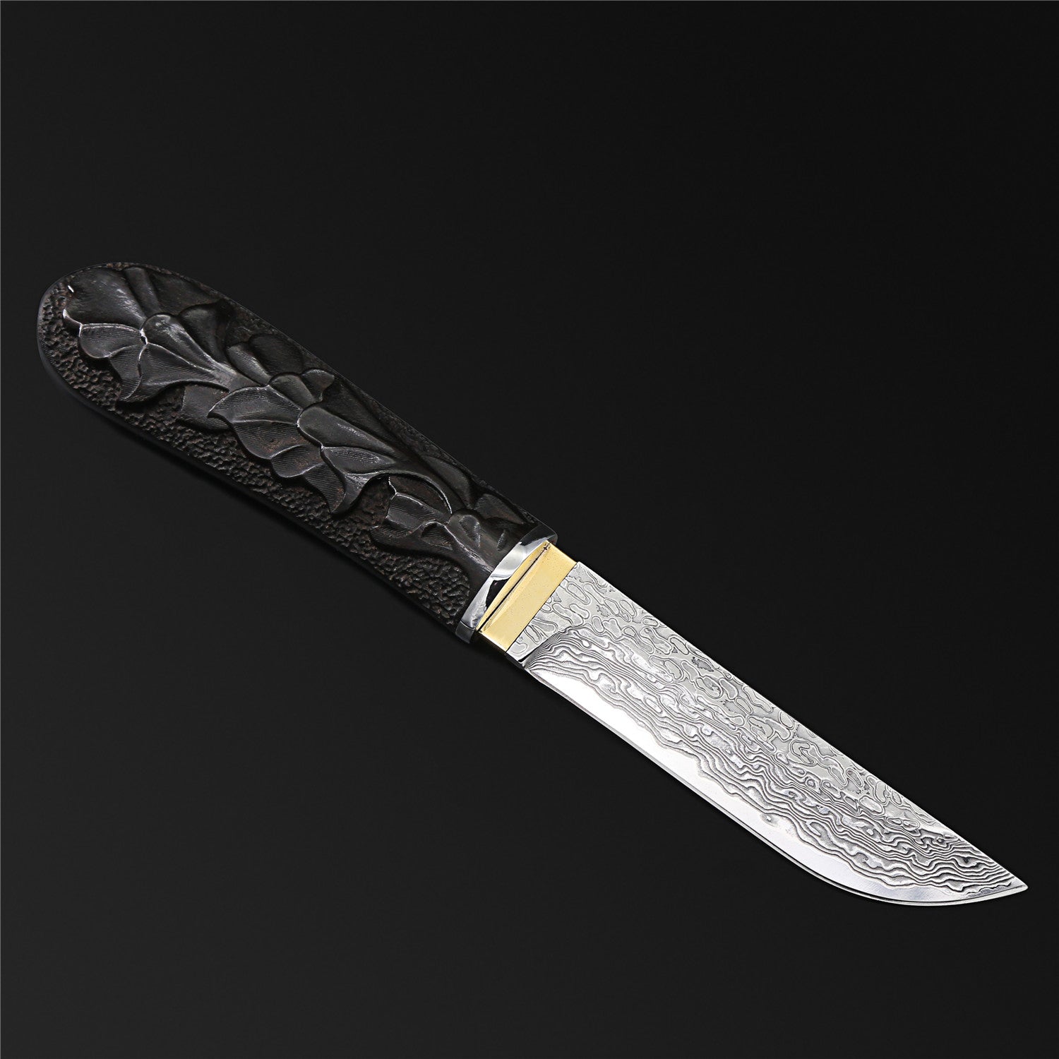 The Black Tortoise Damascus Steel Fixed Blade