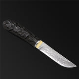The Black Tortoise Damascus Steel Fixed Blade