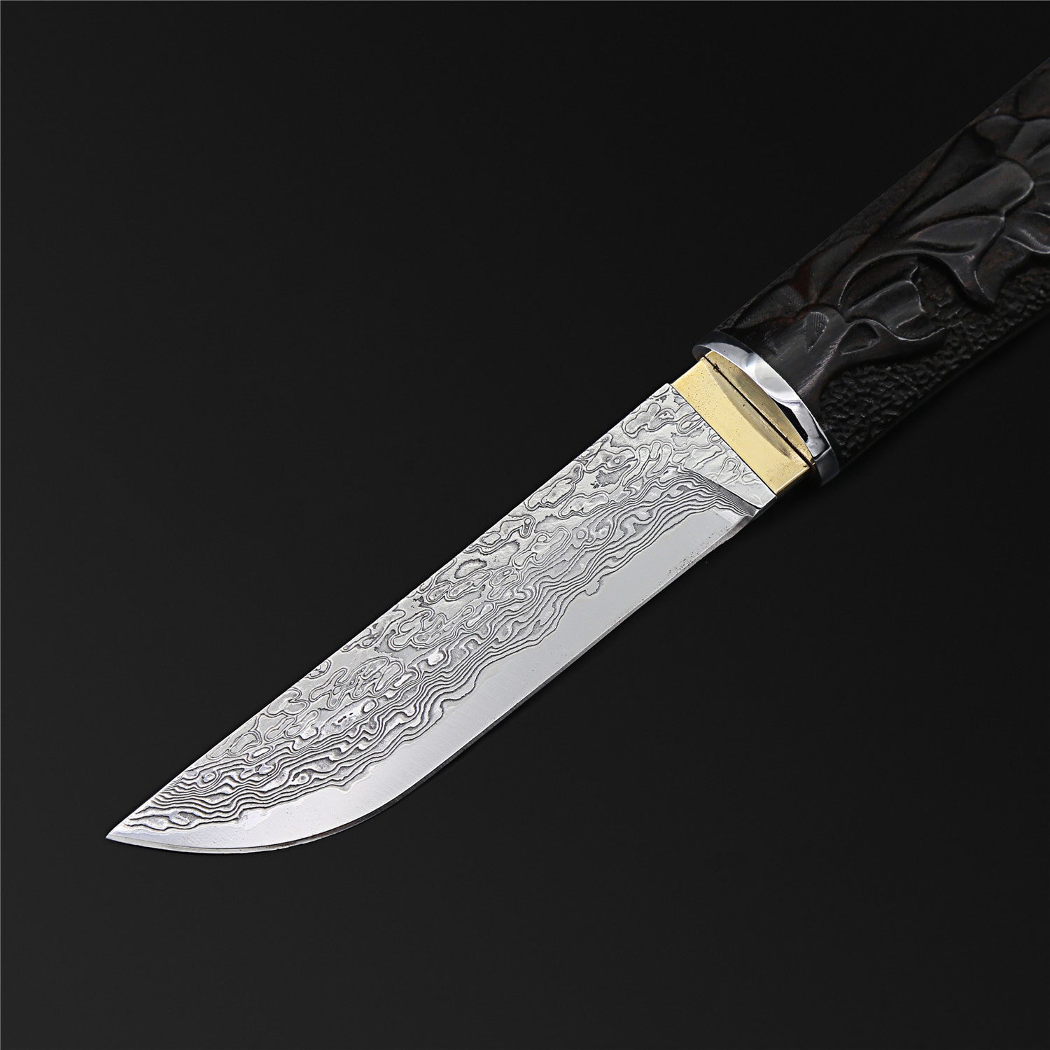 The Black Tortoise Damascus Steel Fixed Blade