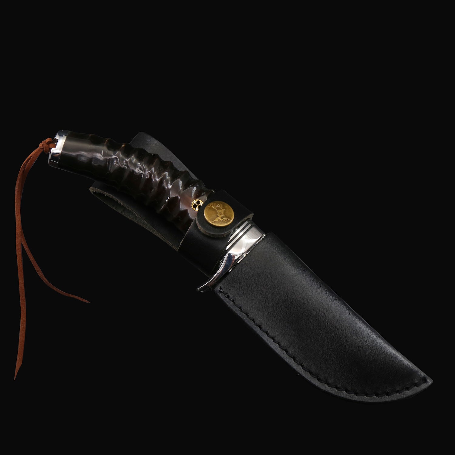 The Black Goat Damascus Steel Fixed Blade