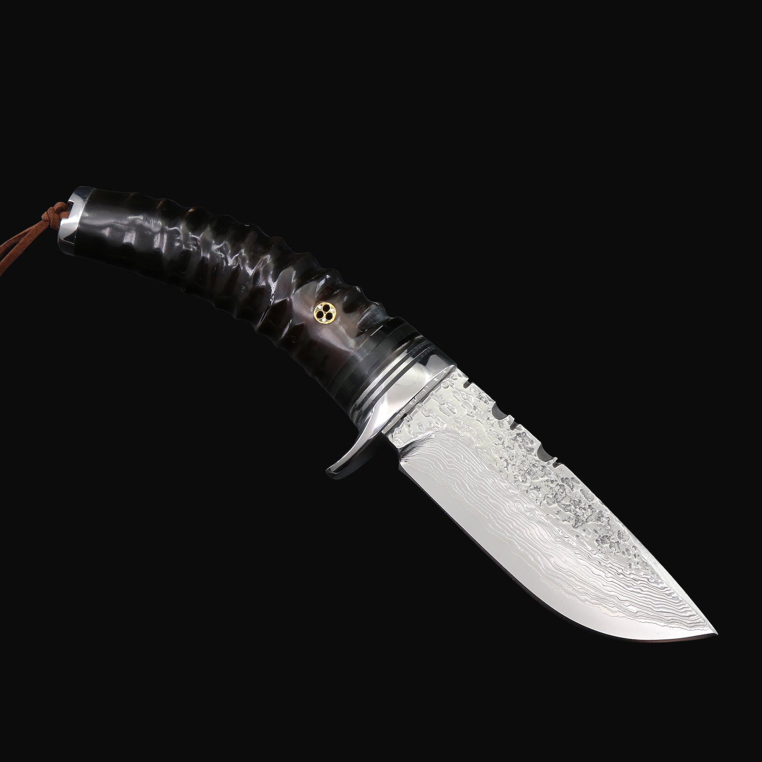 The Black Goat Damascus Steel Fixed Blade
