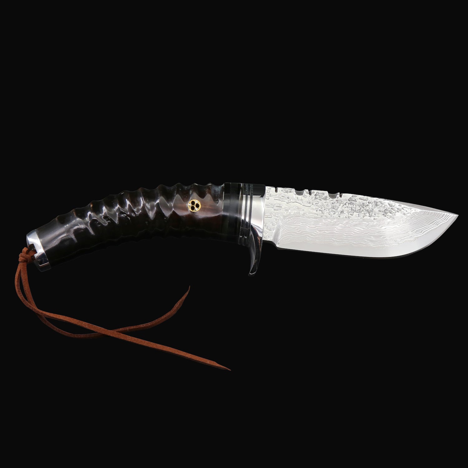 The Black Goat Damascus Steel Fixed Blade