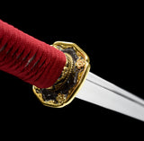 The Red Sakura Handmade Ninjato Manganese Steel-Romance of Men