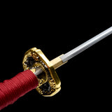 The Red Sakura Handmade Ninjato Manganese Steel-Romance of Men