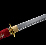 The Red Sakura Handmade Ninjato Manganese Steel-Romance of Men