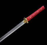 The Red Sakura Handmade Ninjato Manganese Steel-Romance of Men