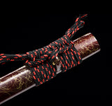 The Red Sakura Handmade Ninjato Manganese Steel-Romance of Men
