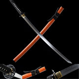 The Shakunetsu taiyo Handmade Katana Clay Tempered T10 Steel