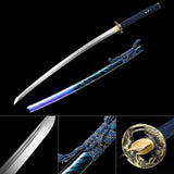 The Maddo Goddo Handmade Katana Extra Sharp Double Bo-Hi Spring Steel