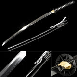 The Saiko Yorru Handmade Katana Clay Tempered T10 Steel Unokubi-Zukuri