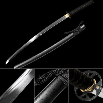 The Kogetsu seiken Handmade Katana Clay Tempered T10 Steel Unokubi-Zukuri
