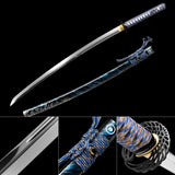 The Doragon suparo Handmade Katana Extra Sharp Spring Steel Unokubi-Zukuri