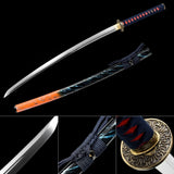 The Hai Senshi Handmade Katana Extra Sharp Spring Steel Unokubi-Zukuri