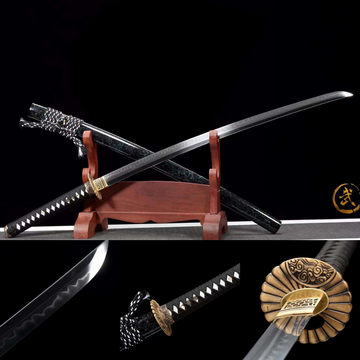 The Mozun Senshi Handmade Katana Clay Tempered T10 Steel