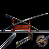 The Hyaku Hanagasaku Handmade Katana Clay Tempered T10 Steel