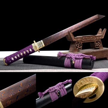 The Baioretto Handmade Tanto Katana Pattern Steel