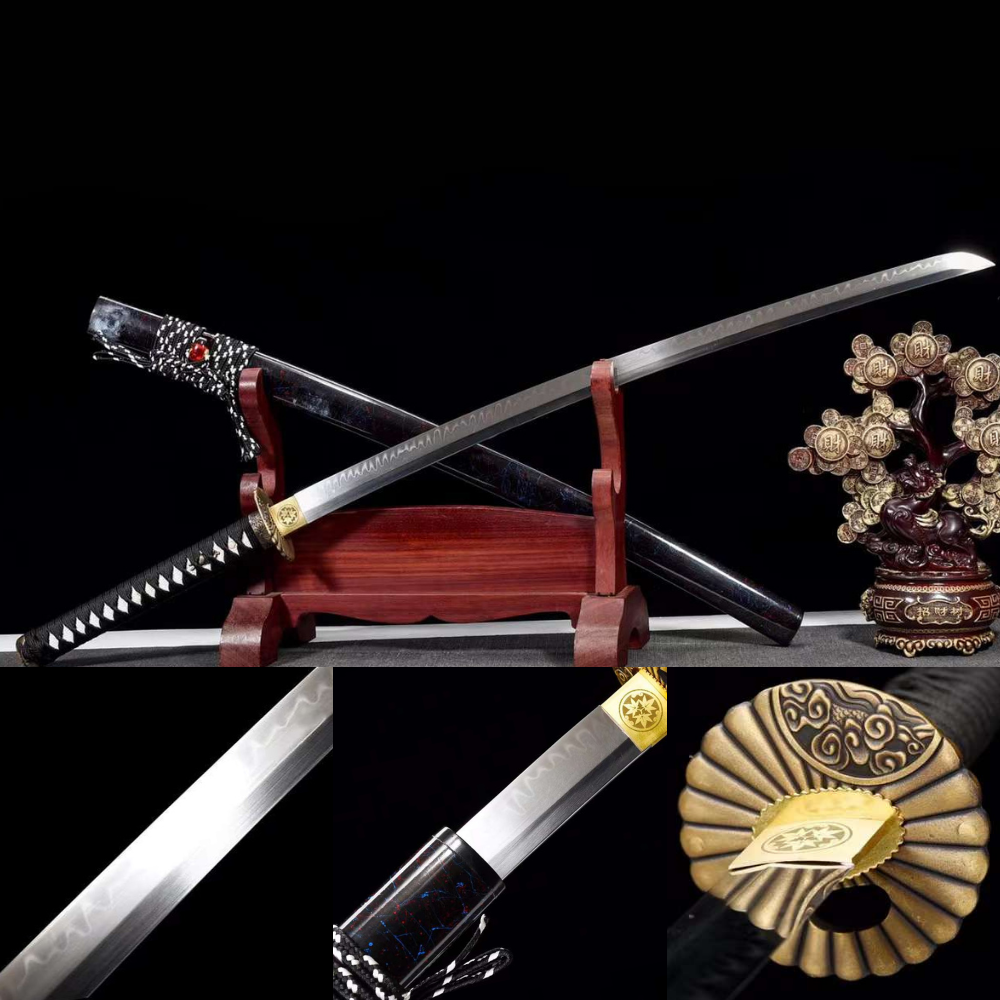 The Maho Takaramono Handmade Katana Clay Tempered T10 Steel