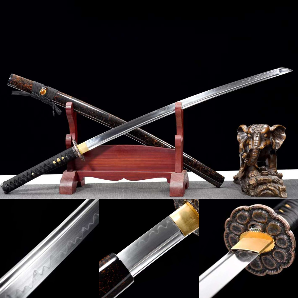 The Satsujin kikai Handmade Katana Clay Tempered T10 Steel