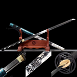 The Shurasutoreto Handmade Ninjato Clay Tempered T10 Steel