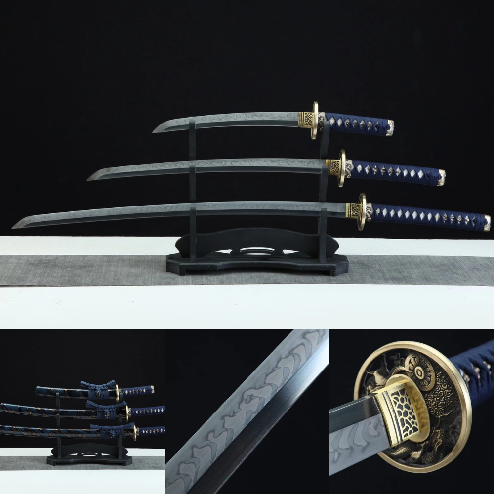 The Kogane Notoshi Handmade Katana Set Clay Tempered T10 Steel