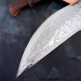 The bux damascus fixed blade knife 26CM-Romance of Men