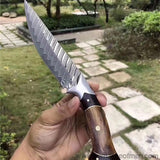 The erlang damascus fixed blade knife 26CM-Romance of Men