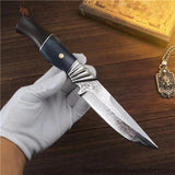 The finch damascus fixed blade knife 24CM-Romance of Men
