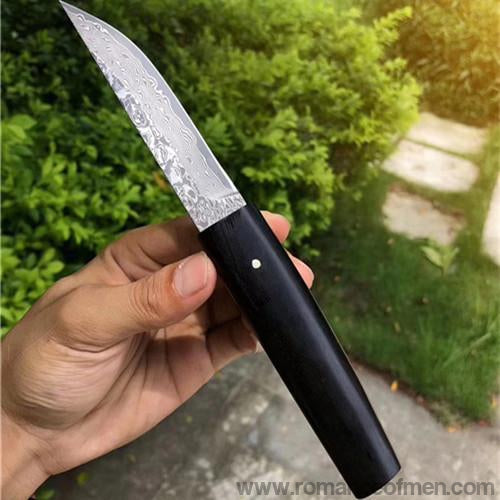The okamoto warrior damascus pocket samurai knife 20 CM-Romance of Men