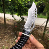 The vulture damascus fixed blade knife 21 CM-Romance of Men