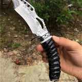 The vulture damascus fixed blade knife 21 CM-Romance of Men