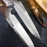The wisdom damascus fixed blade knife 27CM-Romance of Men