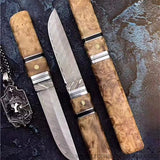 The yoshioka warrior damacus fixed blade knife-Romance of Men