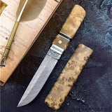 The yoshioka warrior damacus fixed blade knife-Romance of Men